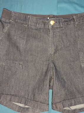 Lee Women's Charcoal Gray Denim Shorts